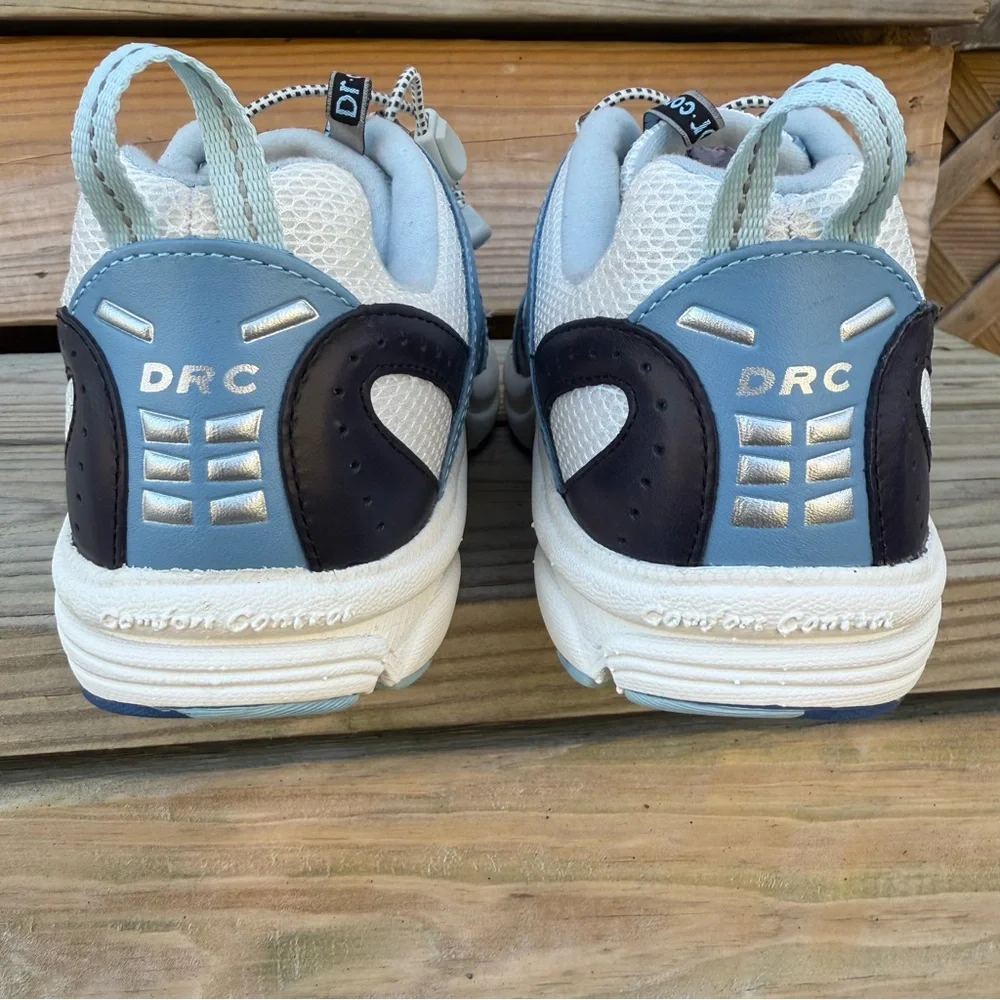 Dr Comfort Leather Sneakers Cross Trainer Refresh Elastic Lace 10 Walking Comfy
